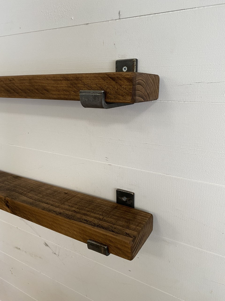Slim Scaffold Board Style Shelf - Up Brackets