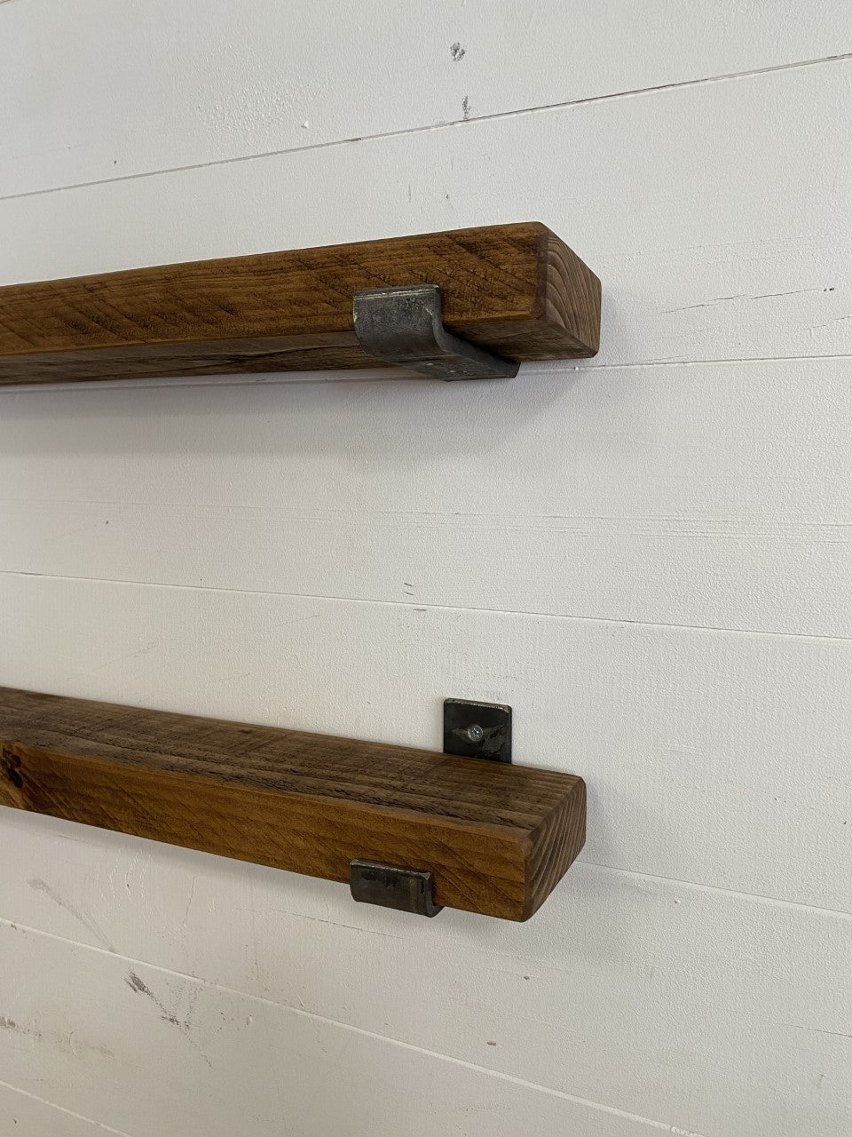 Slim Scaffold Board Style Shelf - Up Brackets
